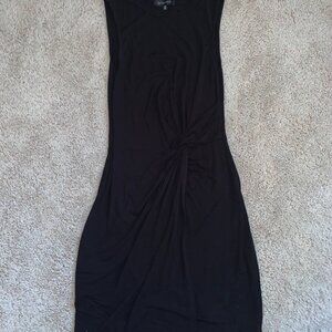 Dynamite Black Bodycon Mini Dress- Twist Knot Front- Size P/S